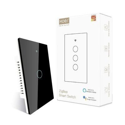 Moes Zigbee Smart Light Switch 1 Gang Glass 