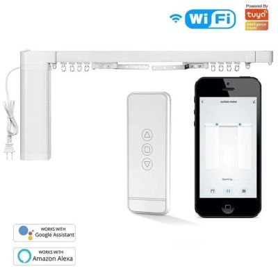 WiFi Smart Electric Motorized Splicing Curtain Track System,Tuya Curtain Motor
